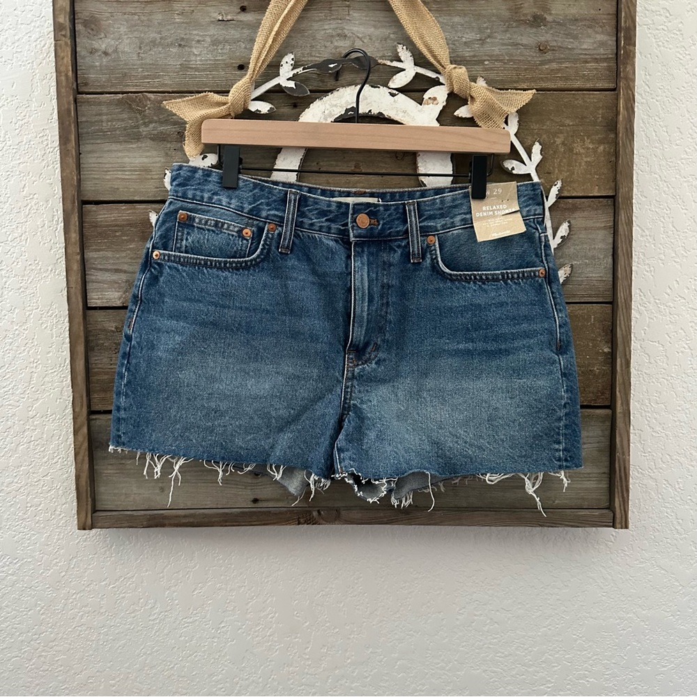 Madewell Relaxed Denim Blue Women's Shorts ladies size 29 NWT